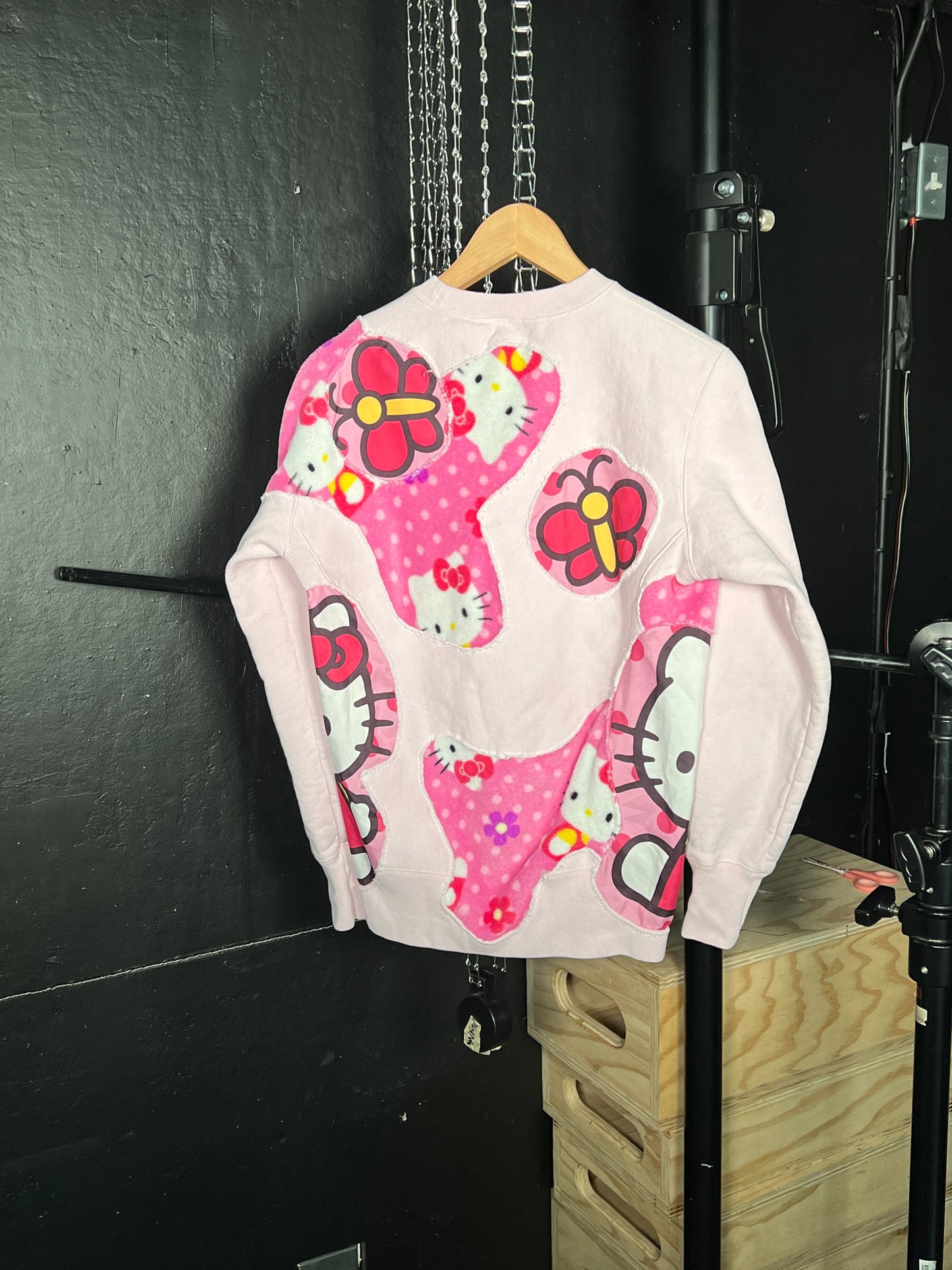 (LS) Hello Kitty See Through Scab Patch Crewneck (XS)