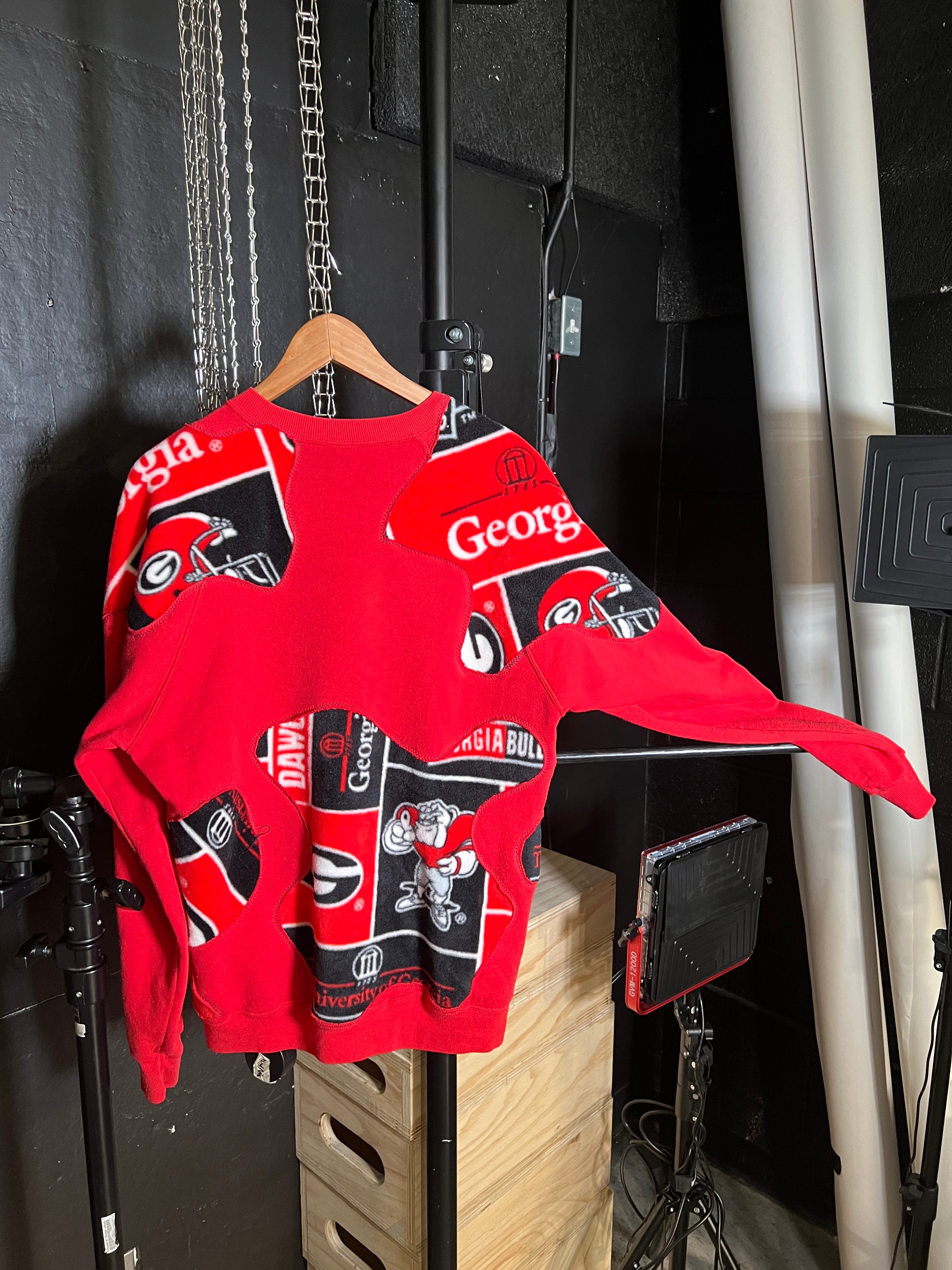 Scab Patches Crewneck (University of Georgia/Red)- XL