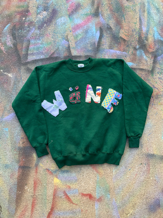 Wäne Wear Crewneck (Multicolor/Forest Green)- XL