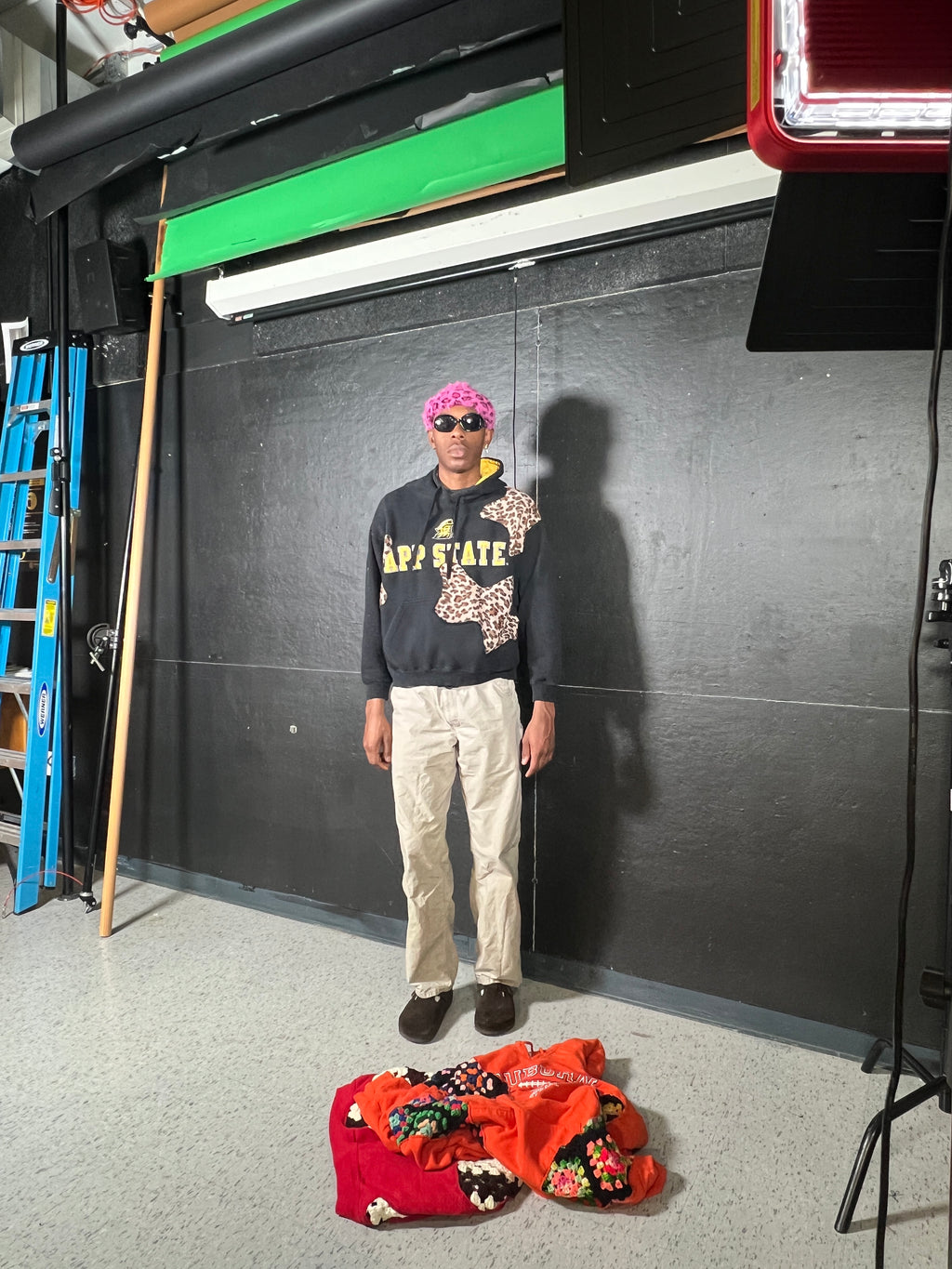 (LS) Scab Patches Hoodie (Cheetah /App State)- L