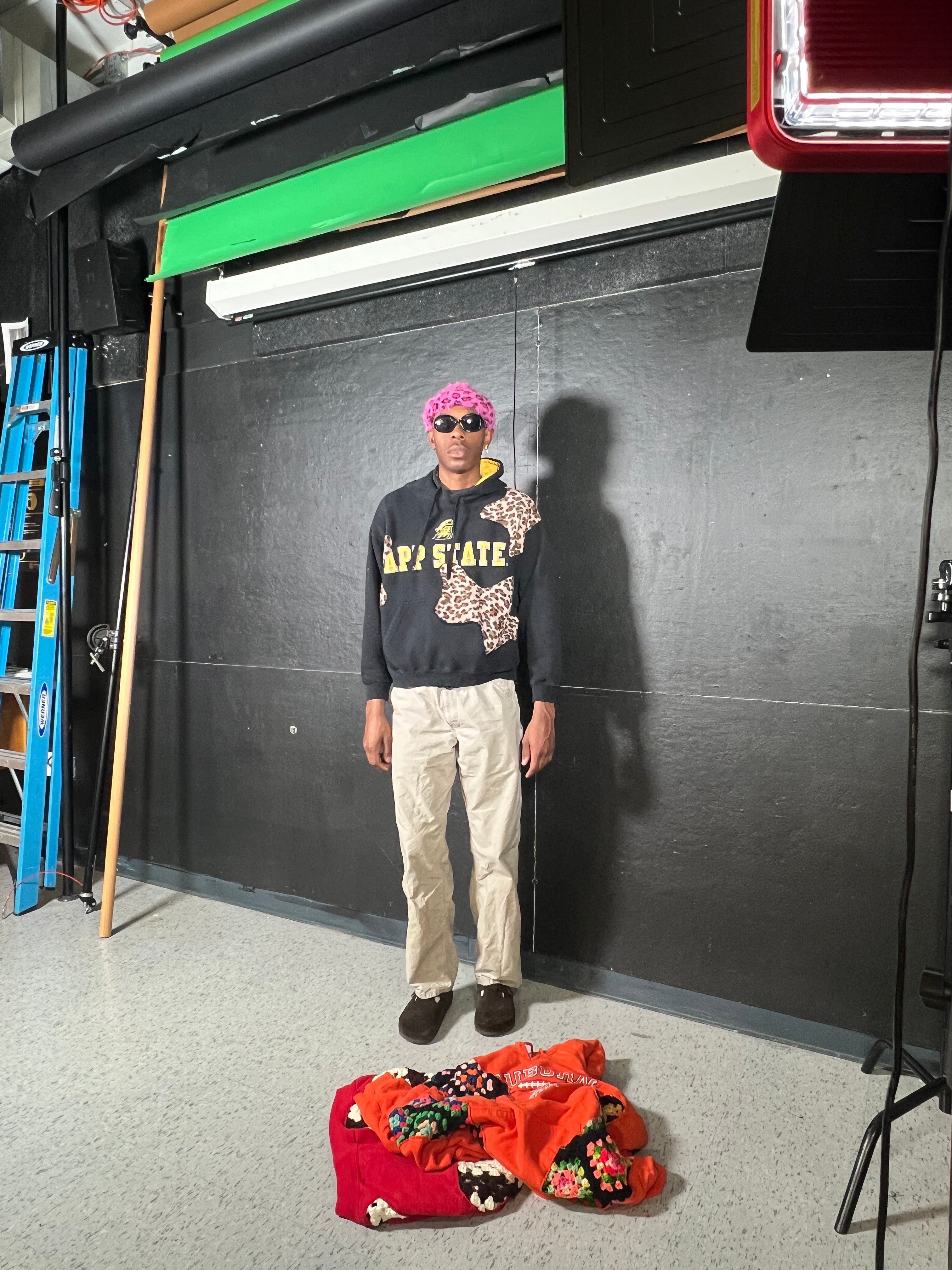 (LS) Scab Patches Hoodie (Cheetah /App State)- L