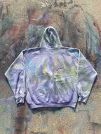 Flame Reprint Zip Up Hoodie (Pastel Multicolor)- XL
