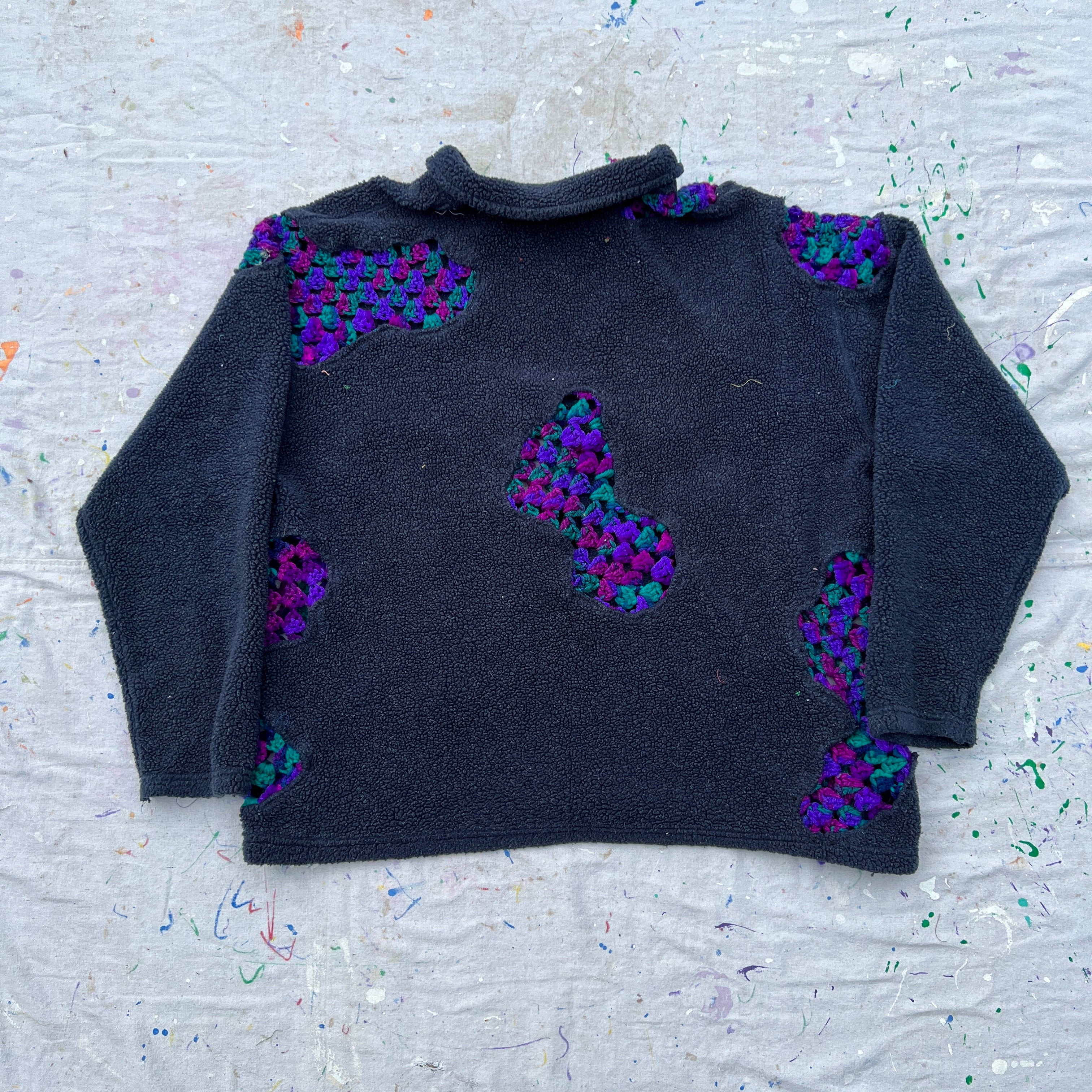 Scab Patches Quarterzip (Blue/Purple/Grey)- XXL