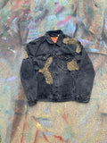(LS) Scab Patches Denim Jacket (Tan/Brown/Black)- M