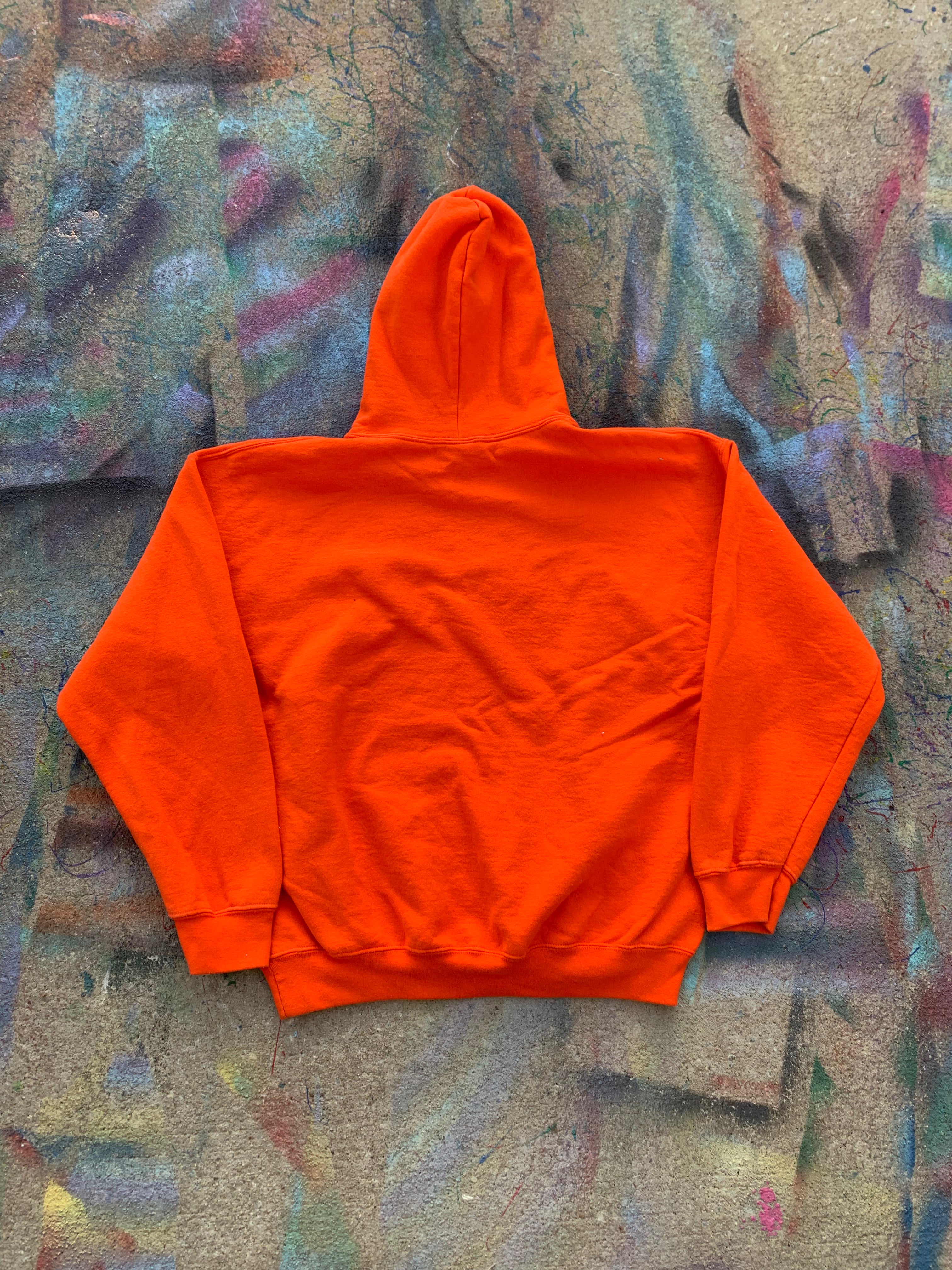 Wäne Wear Hoodie (Baby Blue/Orange)- L