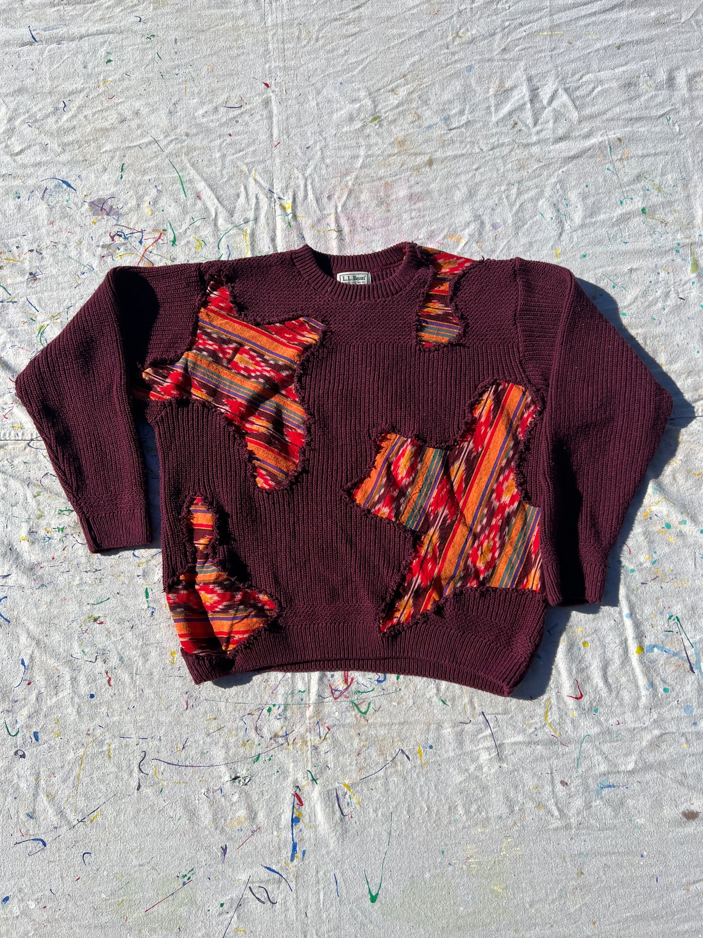 Scab Patches Sweater (Multicolor/Maroon)- M