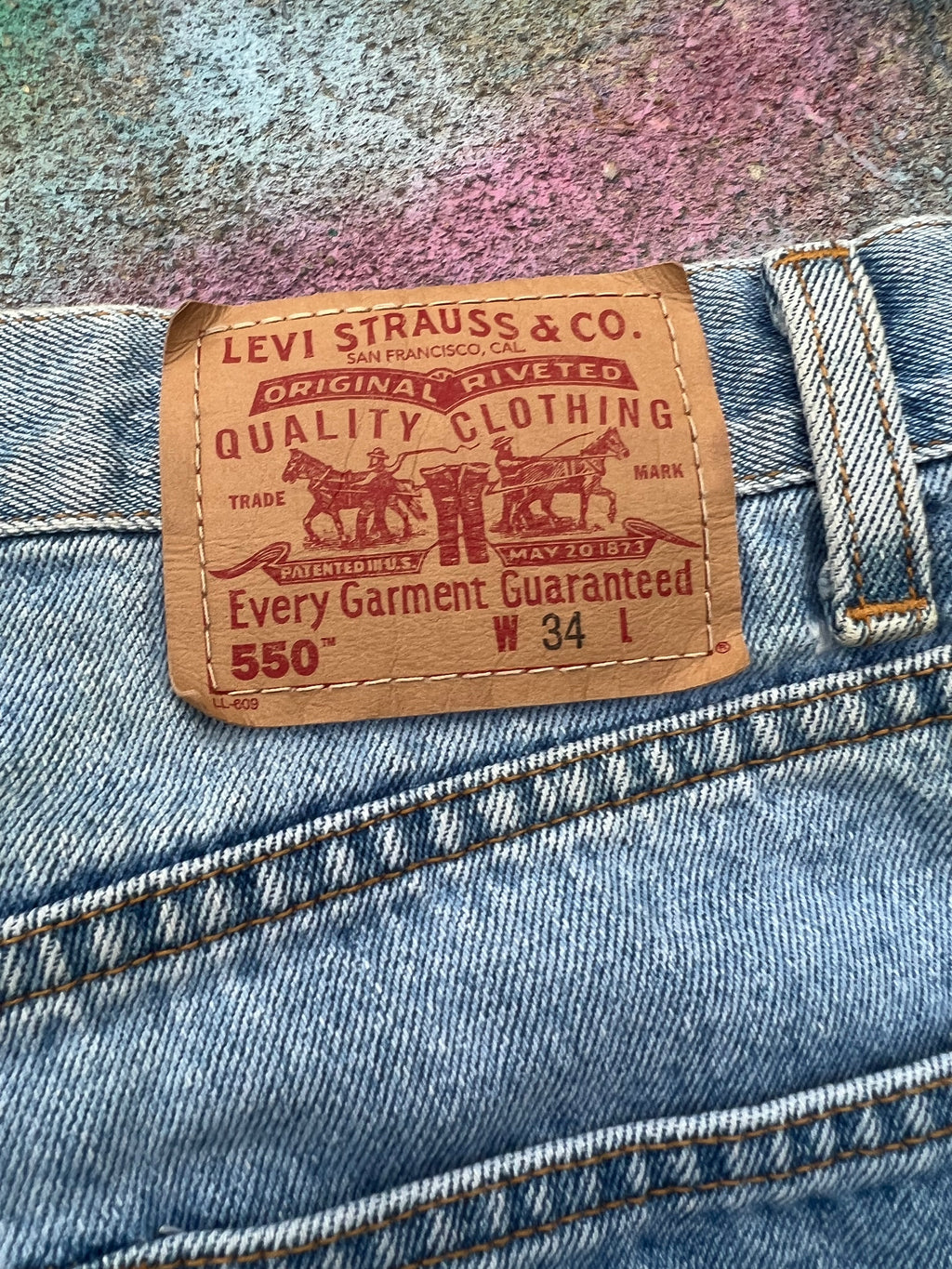 (LS) Wäne Wear Jean Shorts (Multicolor/Light Blue)- 33