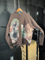 Brown Repeating Cat Portrait Hoodie (XXL)