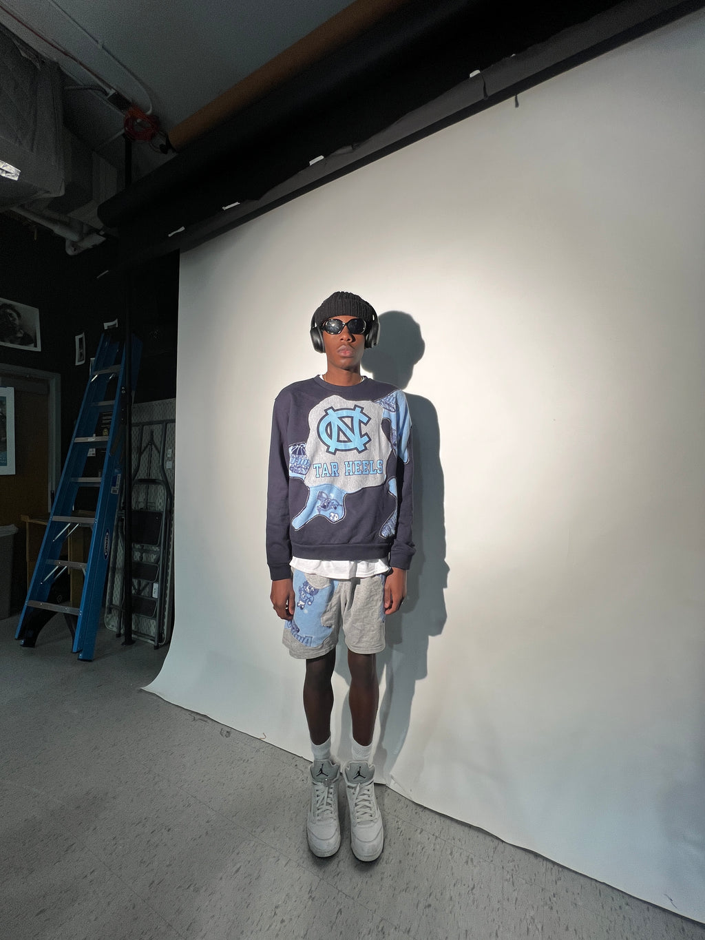 UNC Scab Patches Shorts (Baby Blue/Grey) (XL)