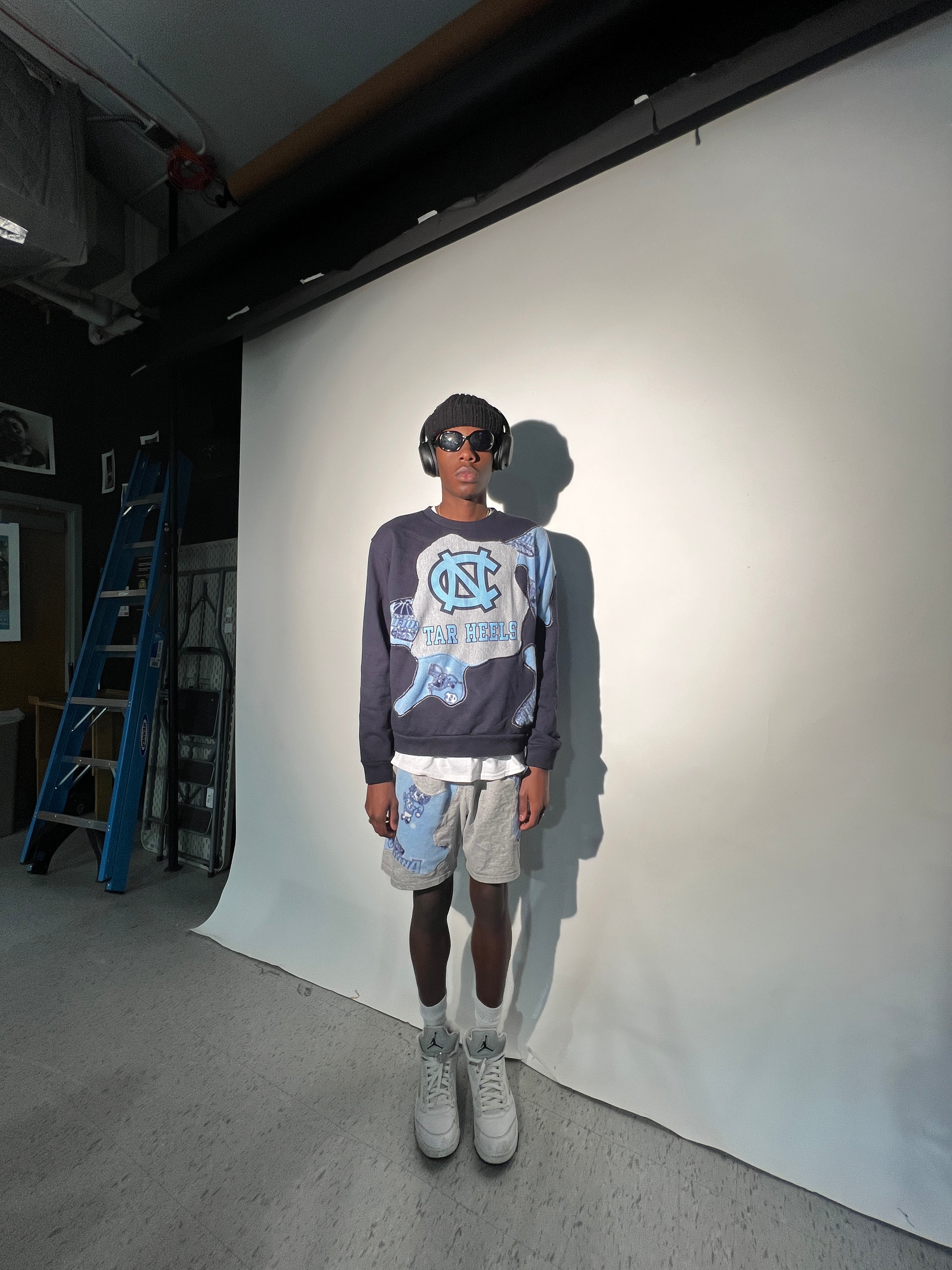 UNC Scab Patches Shorts (Baby Blue/Grey) (XL)