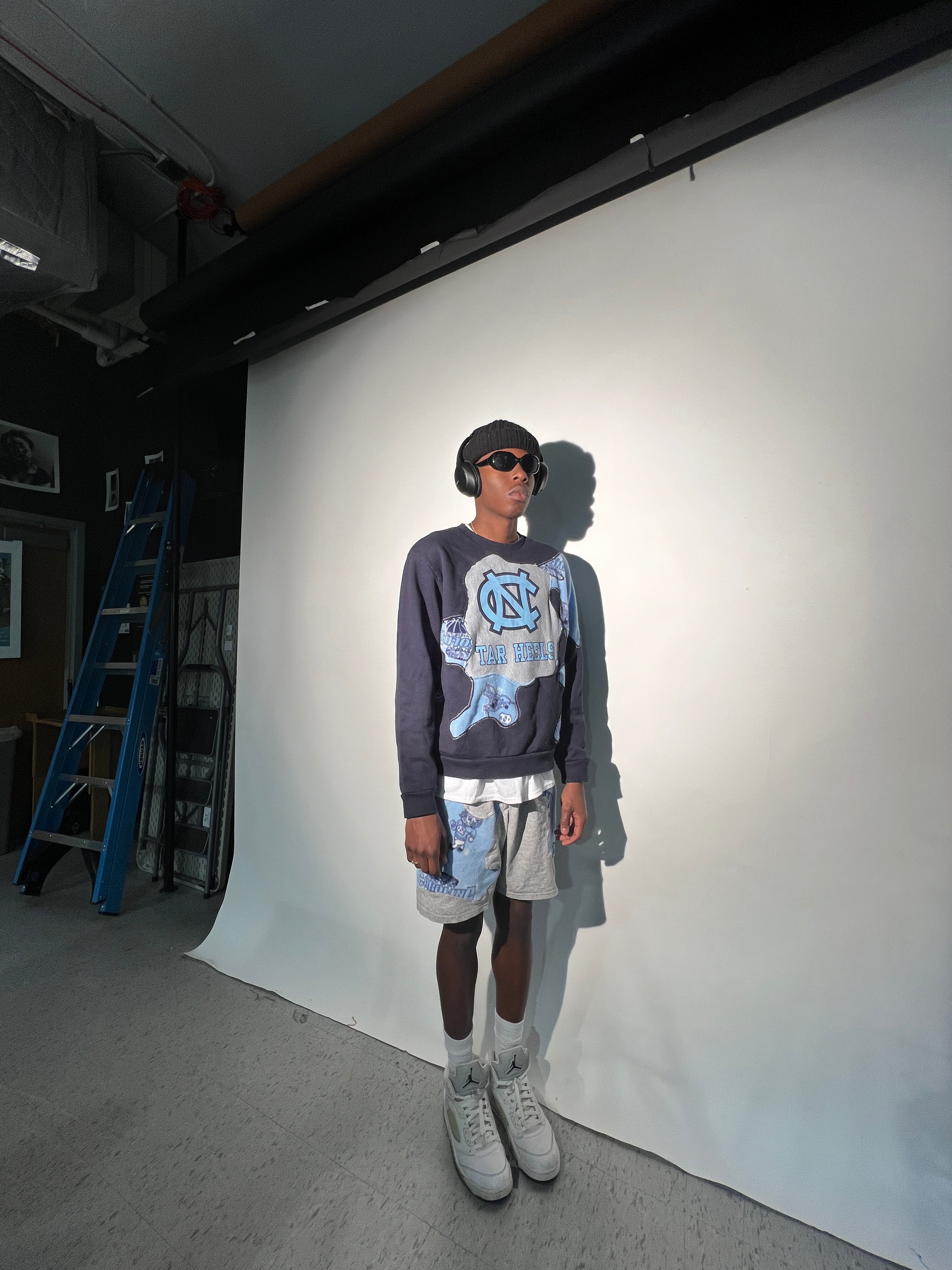 UNC Scab Patches Shorts (Baby Blue/Grey) (XL)