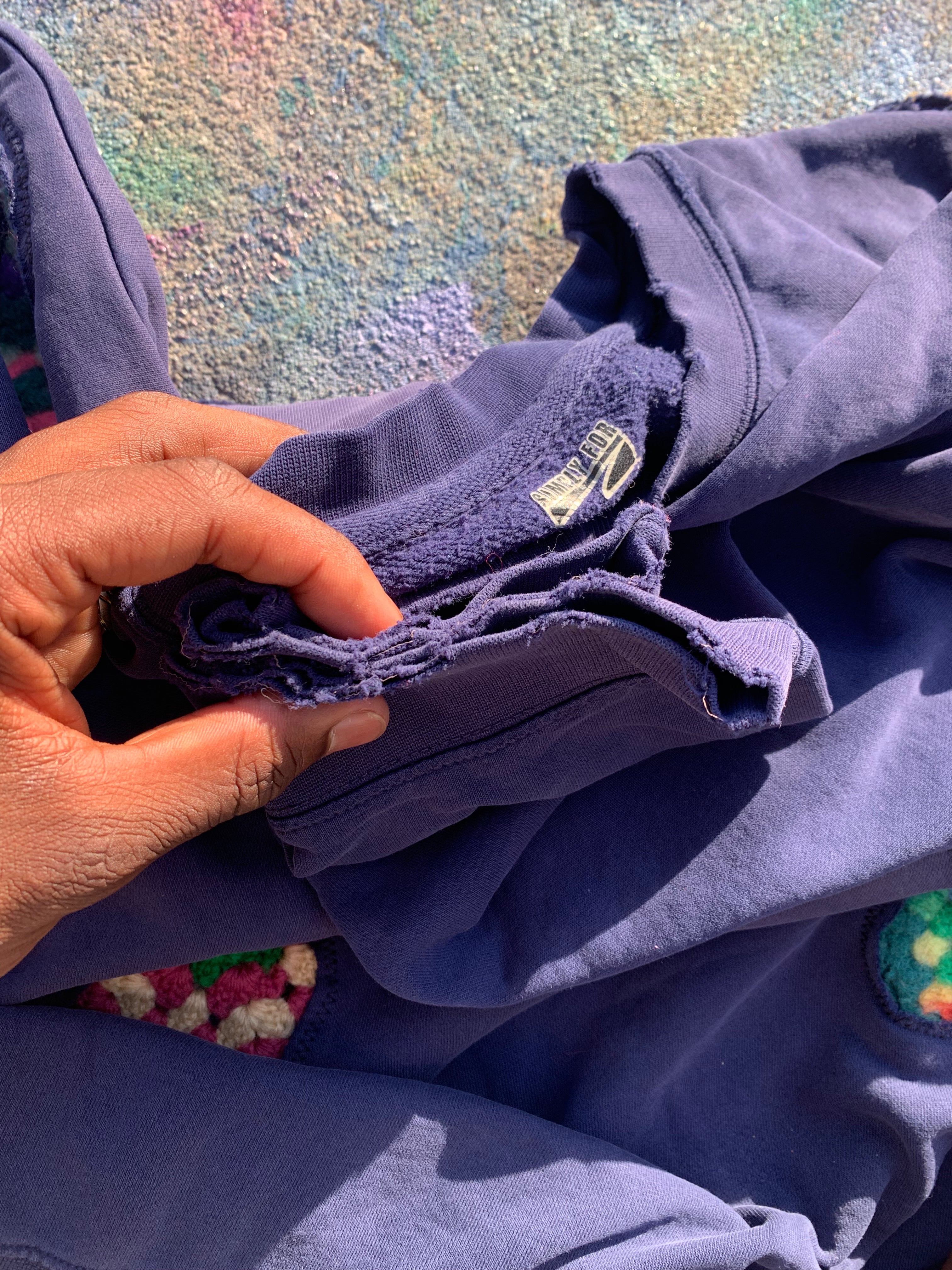 Scab Patches Crewneck (Multicolor/Navy)- XXL