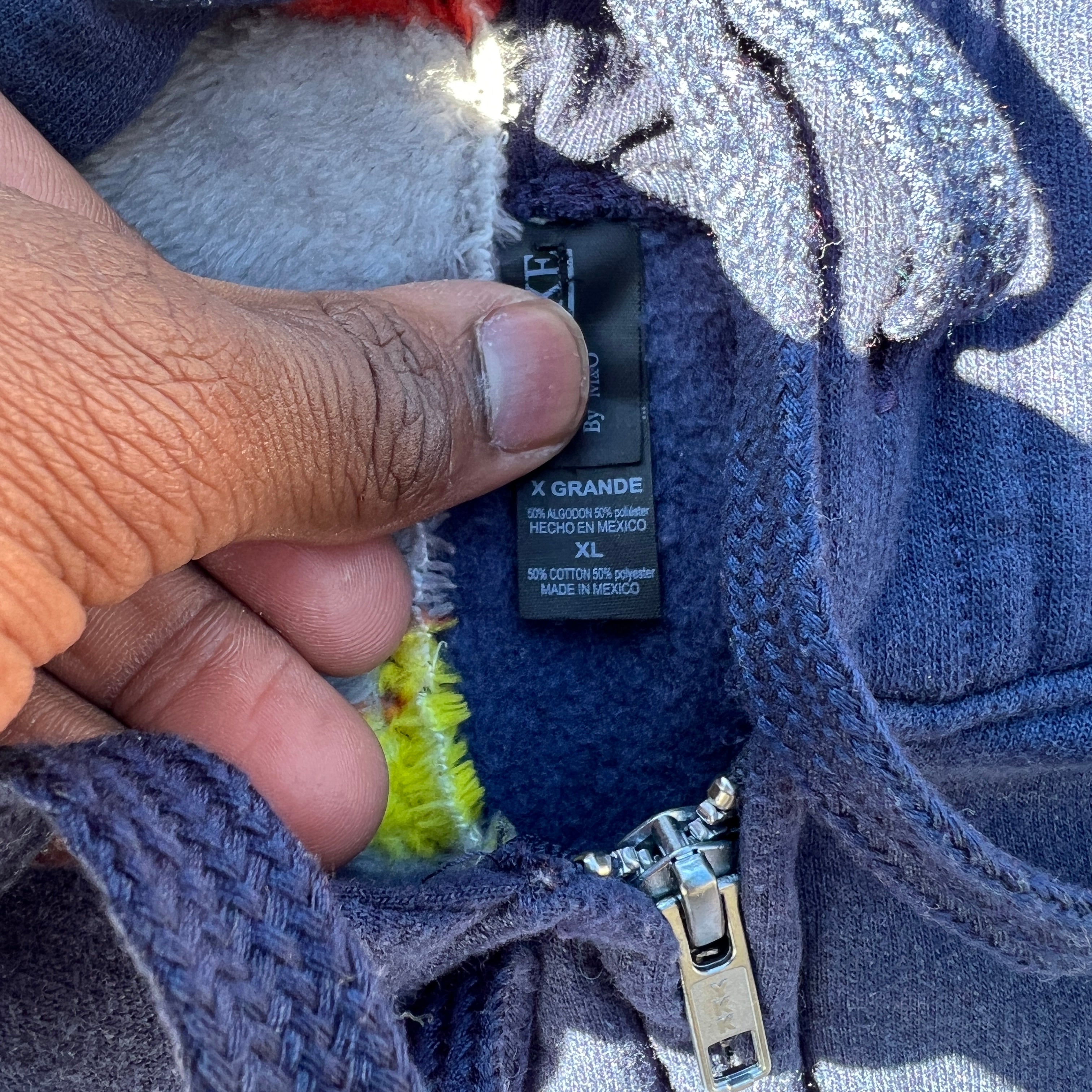 Scab Patches Zip-Up Hoodie (Lightning McQueen/Navy) - XL