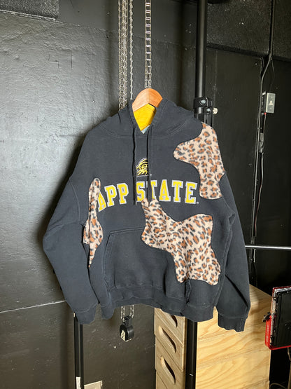 (LS) Scab Patches Hoodie (Cheetah /App State)- L