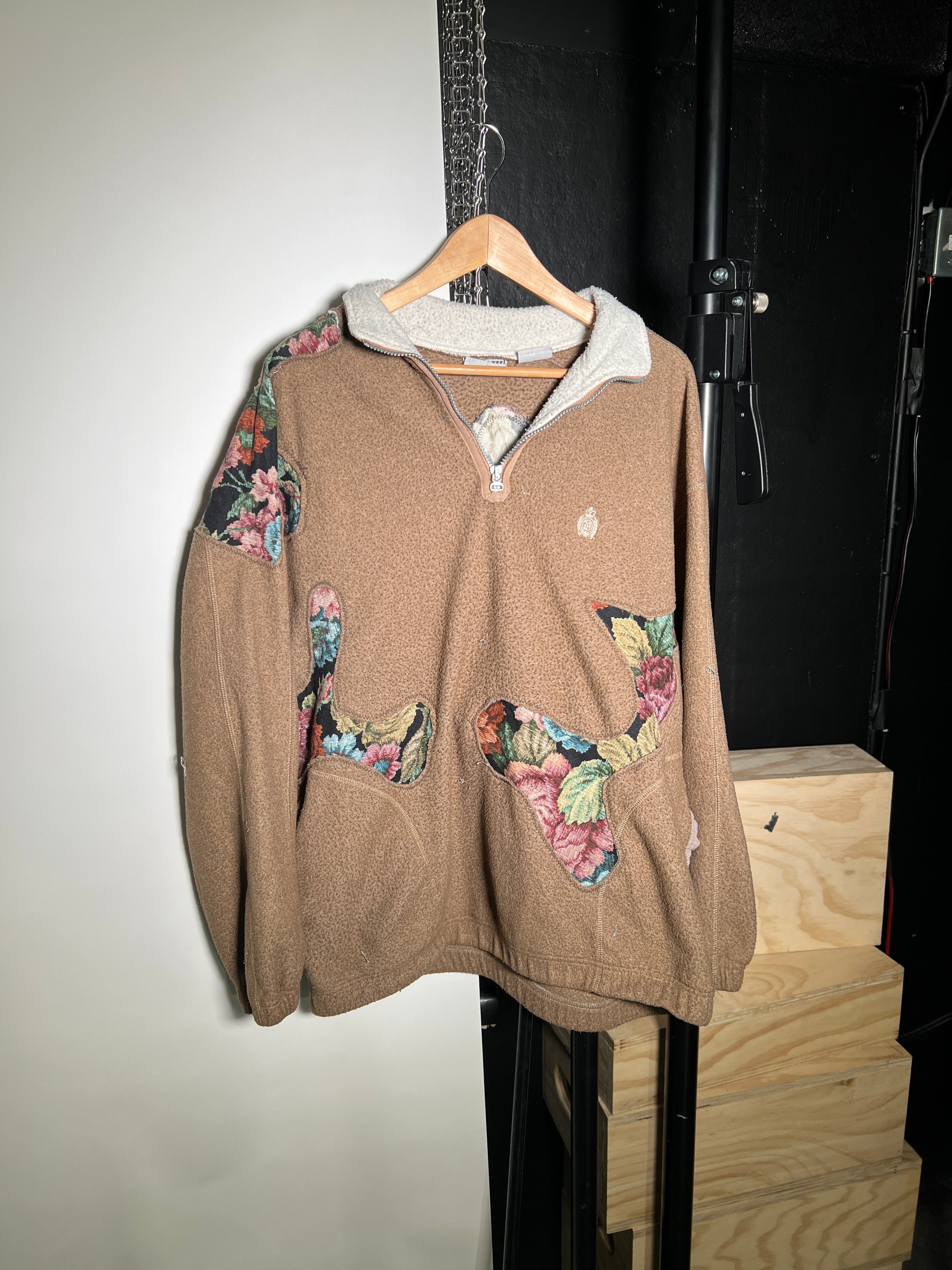 (LS) Scab Patches Quarterzip (Multicolor/Brown) (L)