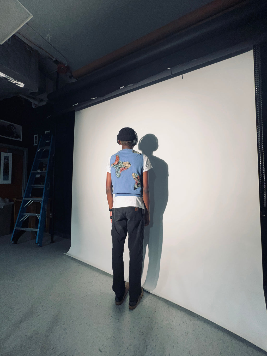 Scab Patches Sweatervest (Slate Blue/Black/Multicolor) (M)