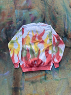 (LS) Flame Reprint Crewneck (Red/Green/Yellow/White)- L