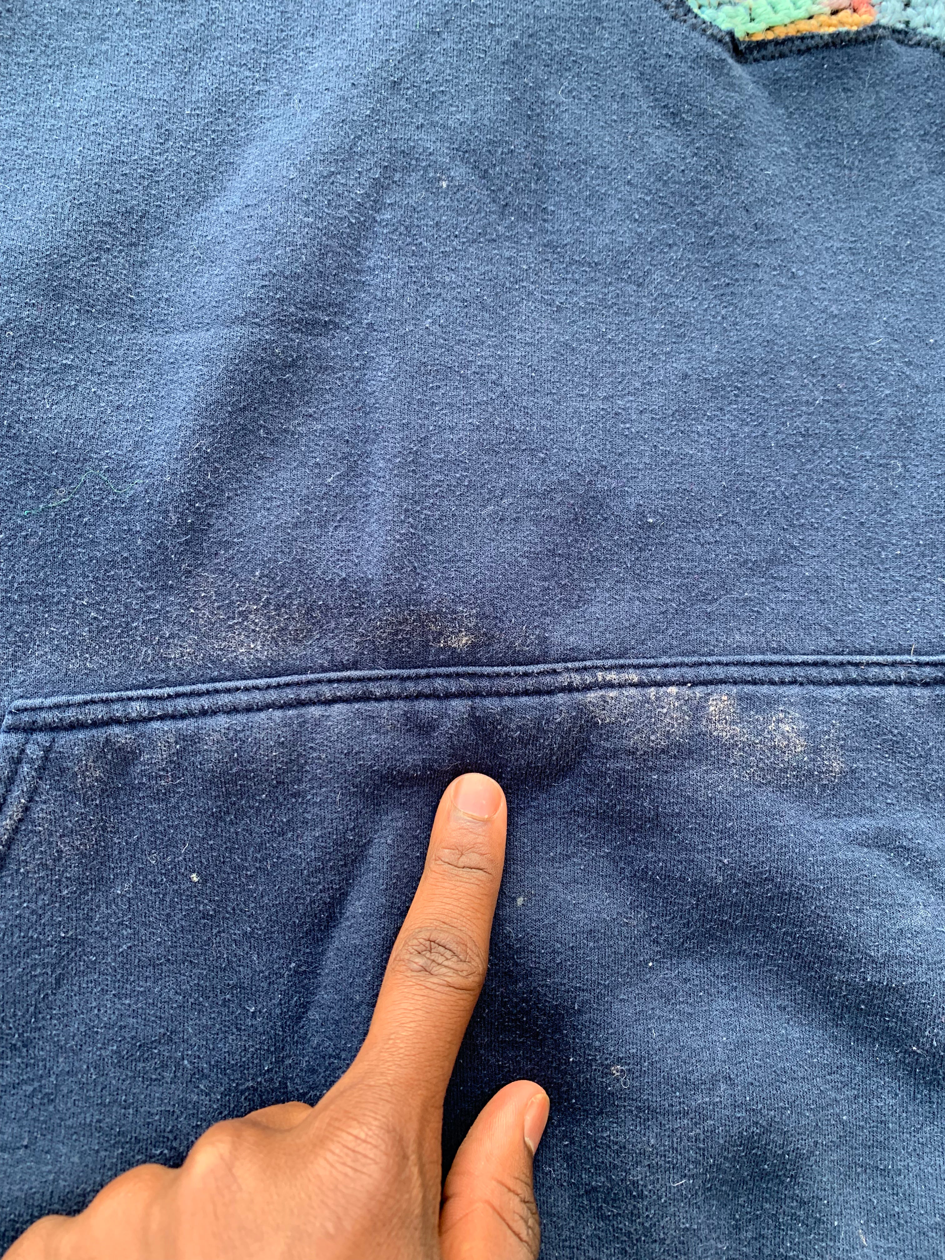 Scab Patches Hoodie (Multicolor/Navy)- XL