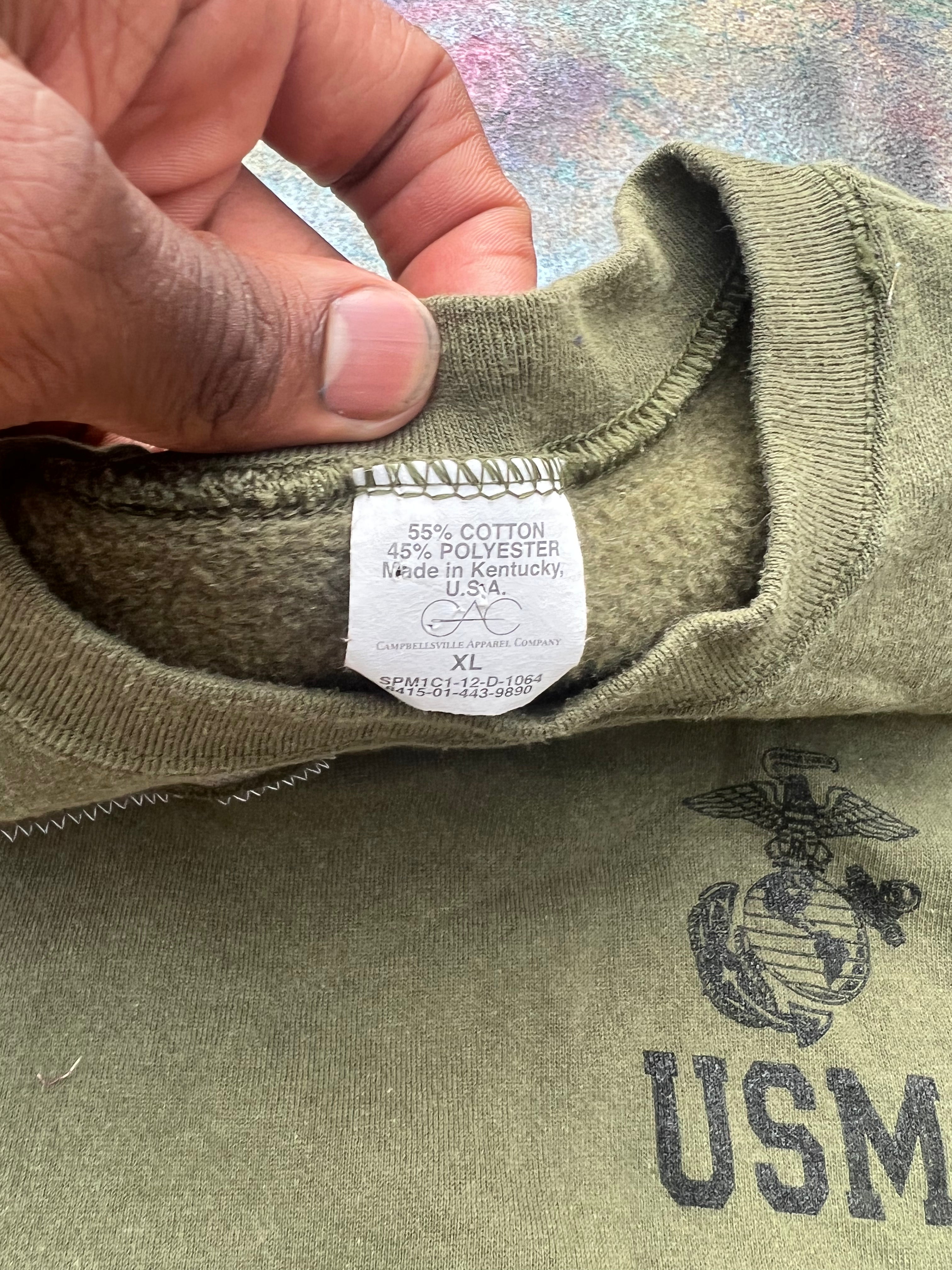 Scab Patches Crewneck (Multicolor/Olive)- XL