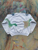 Scab Patches Crewneck (Multicolor/Grey)- XXL