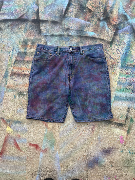 (L/S) Tye Dye Jean Shorts #1 (Multicolor) - 36