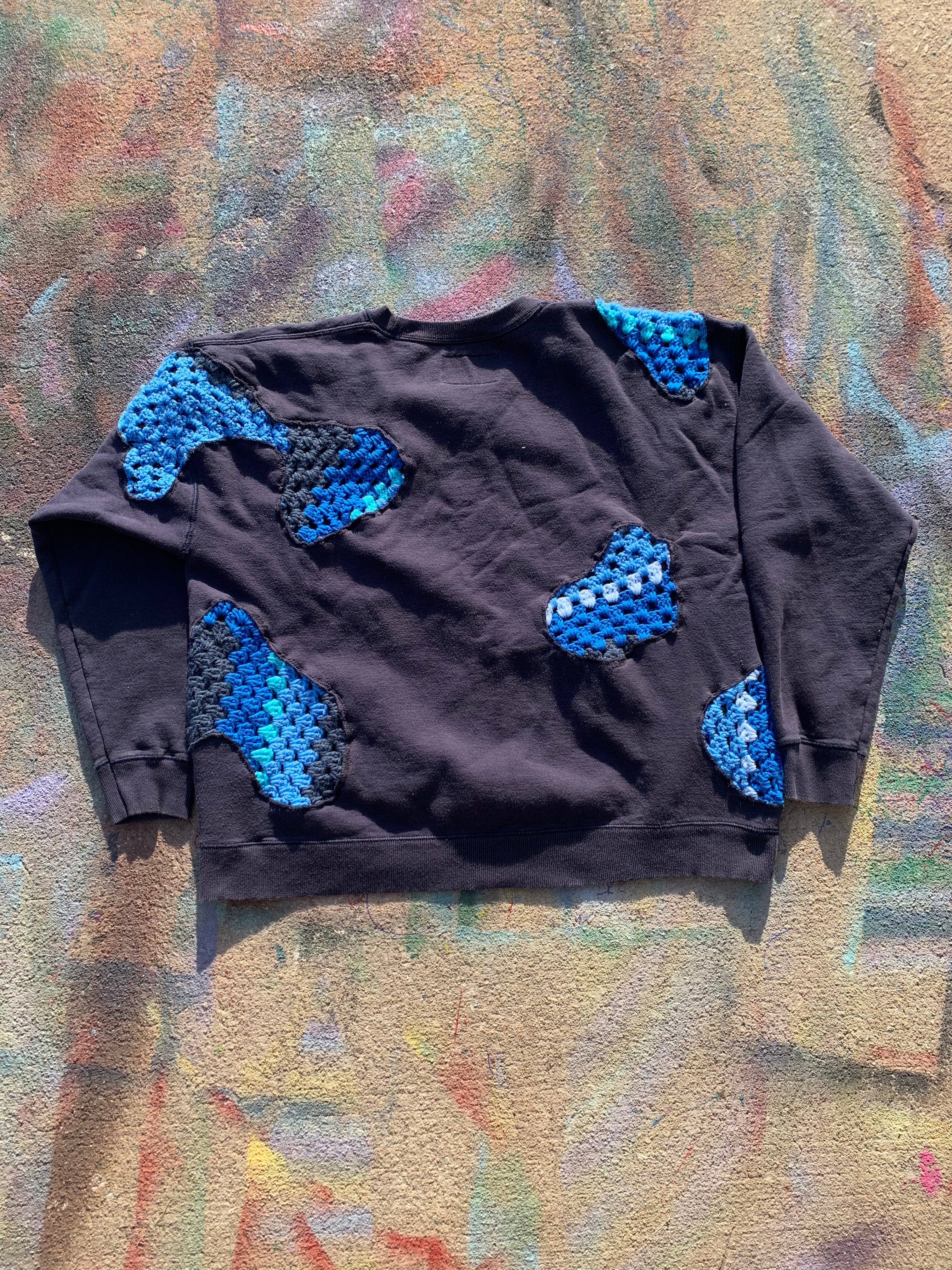 Scab Patches Crewneck (Blue/Navy)- XXL
