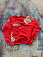 (LS) Scab Patches Crewneck (Tan/Red)- XXL