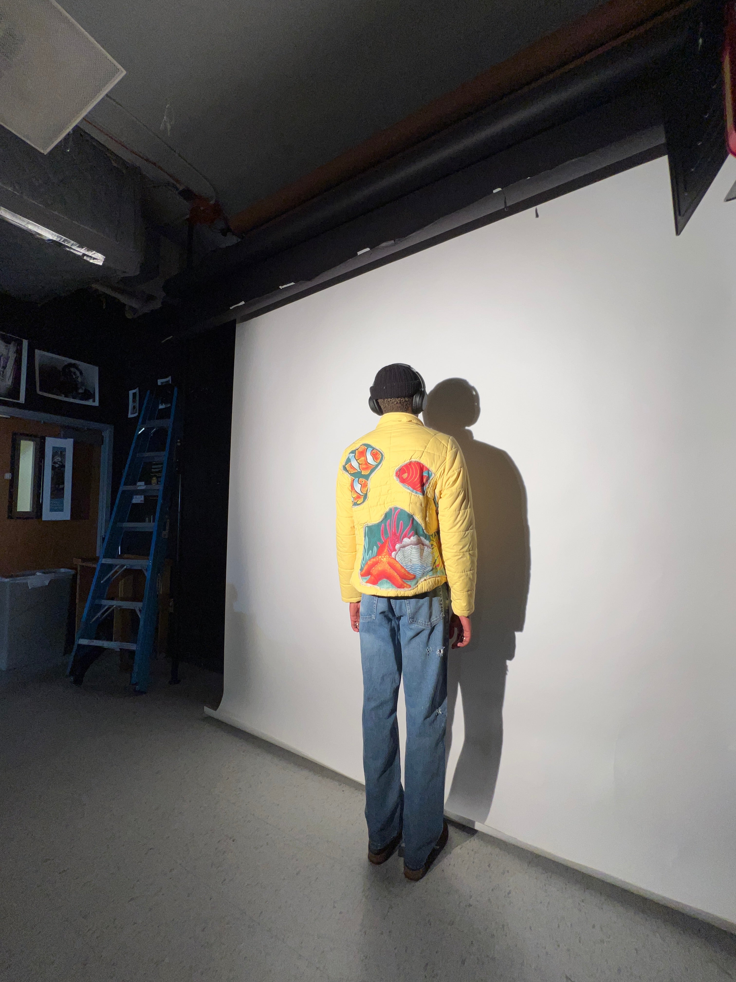 (L/S) Yellow Aquarium Dive See-Through Puffer (L-XL)