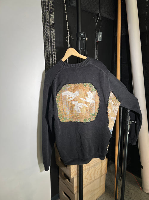 (LS) Repeating Angel See-Through Knit Sweater (XLT)