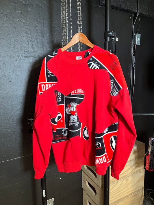 Scab Patches Crewneck (University of Georgia/Red)- XL