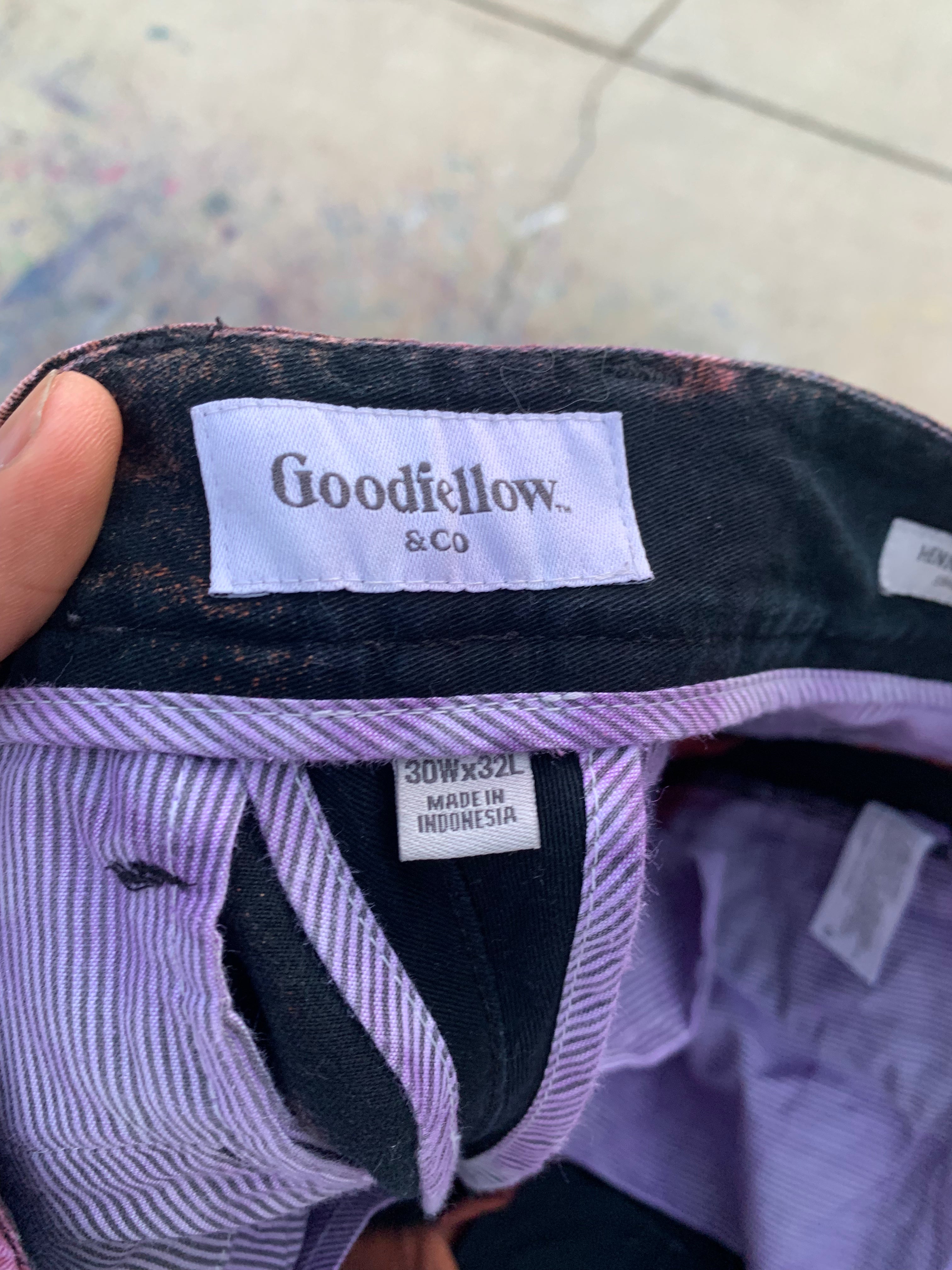 Underbleached Dyed Pants (Tan/Purple/Black)- 32/31