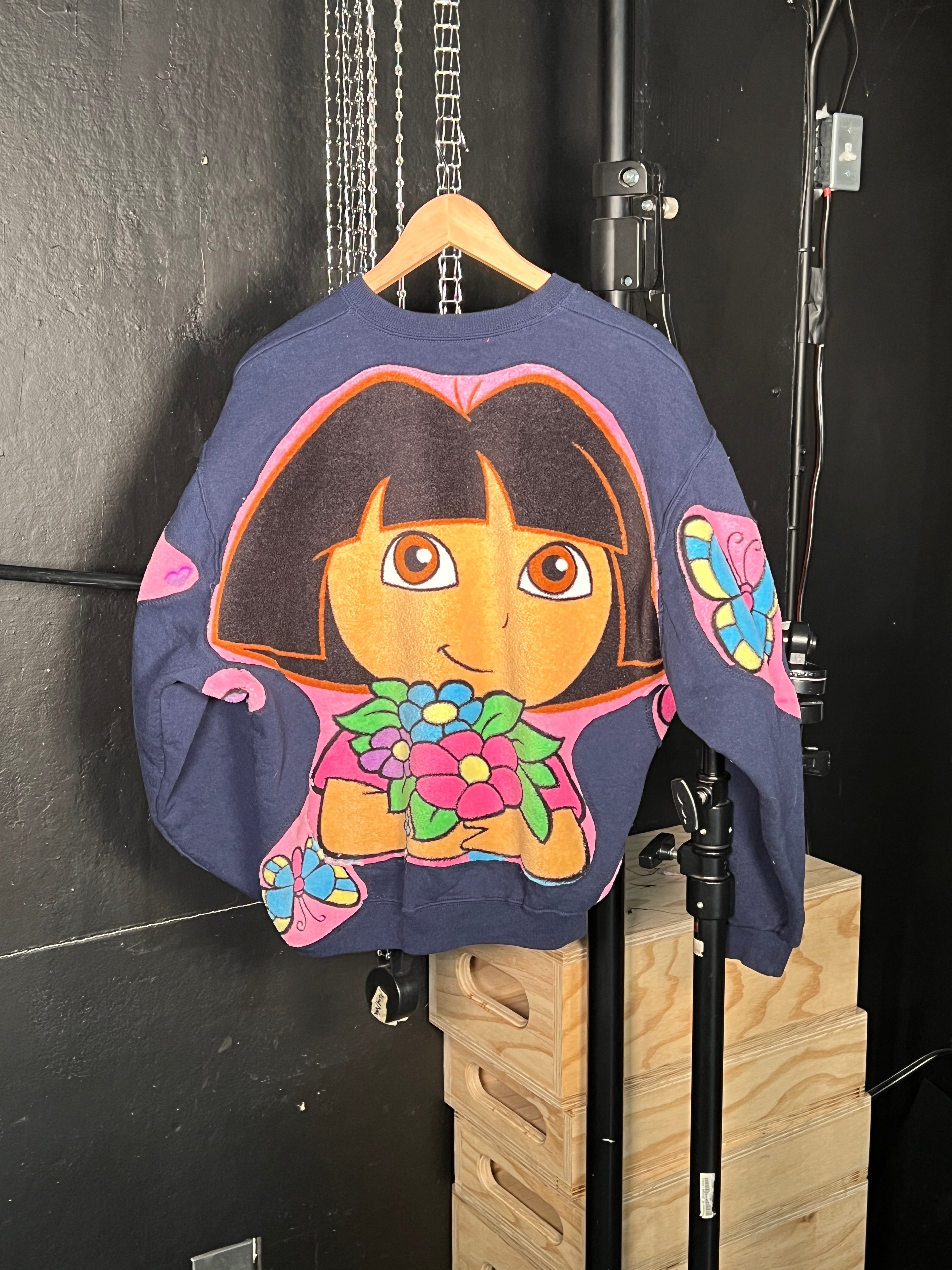 (L/S) Dora the Explorer "Adorable" See Through Crewneck (M)