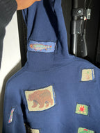 Animal Stamps See-Through Hoodie (L)