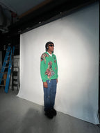 Scab Patches Quarterzip (Multicolor/Green) (XL)