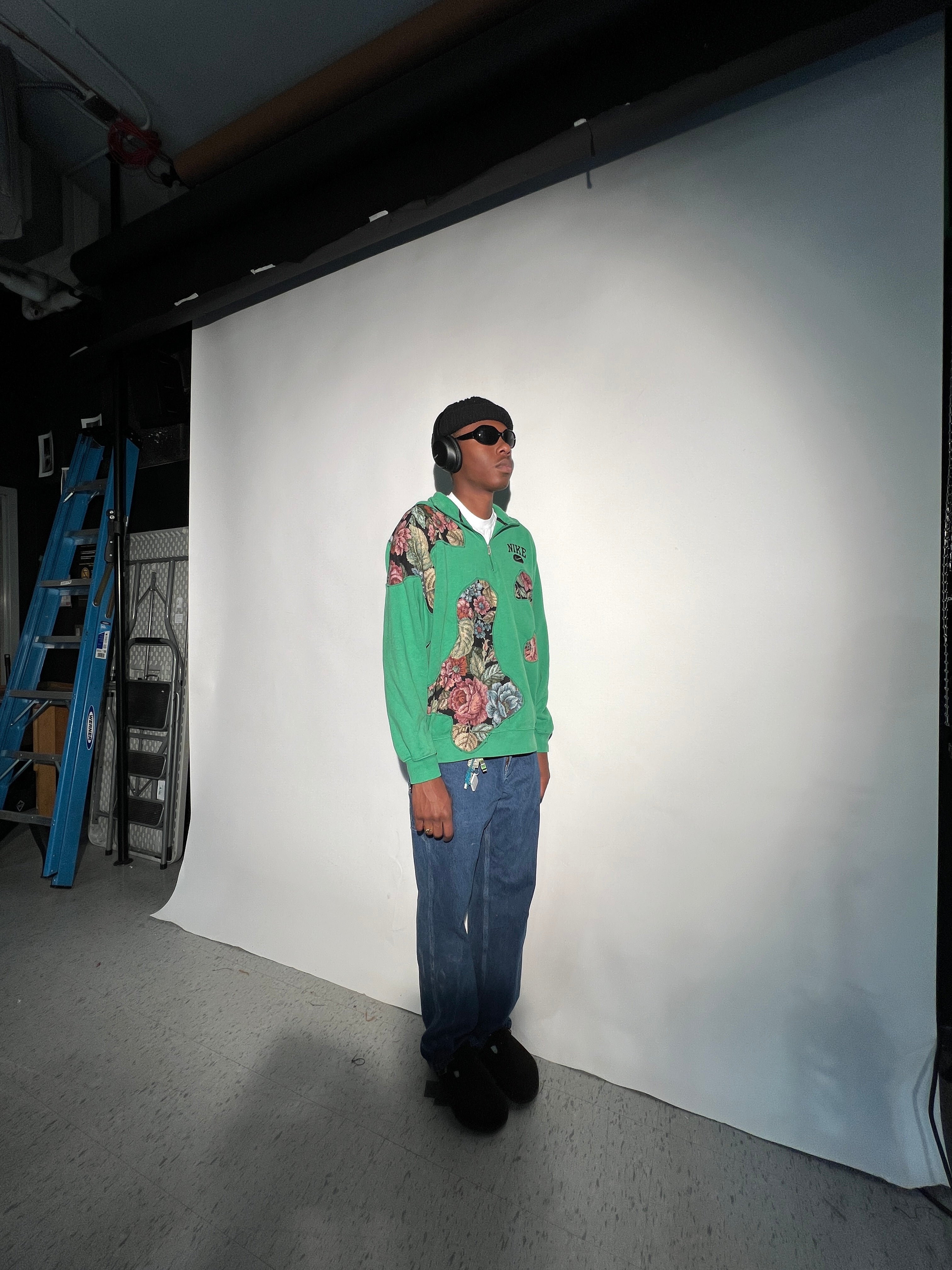 Scab Patches Quarterzip (Multicolor/Green) (XL)