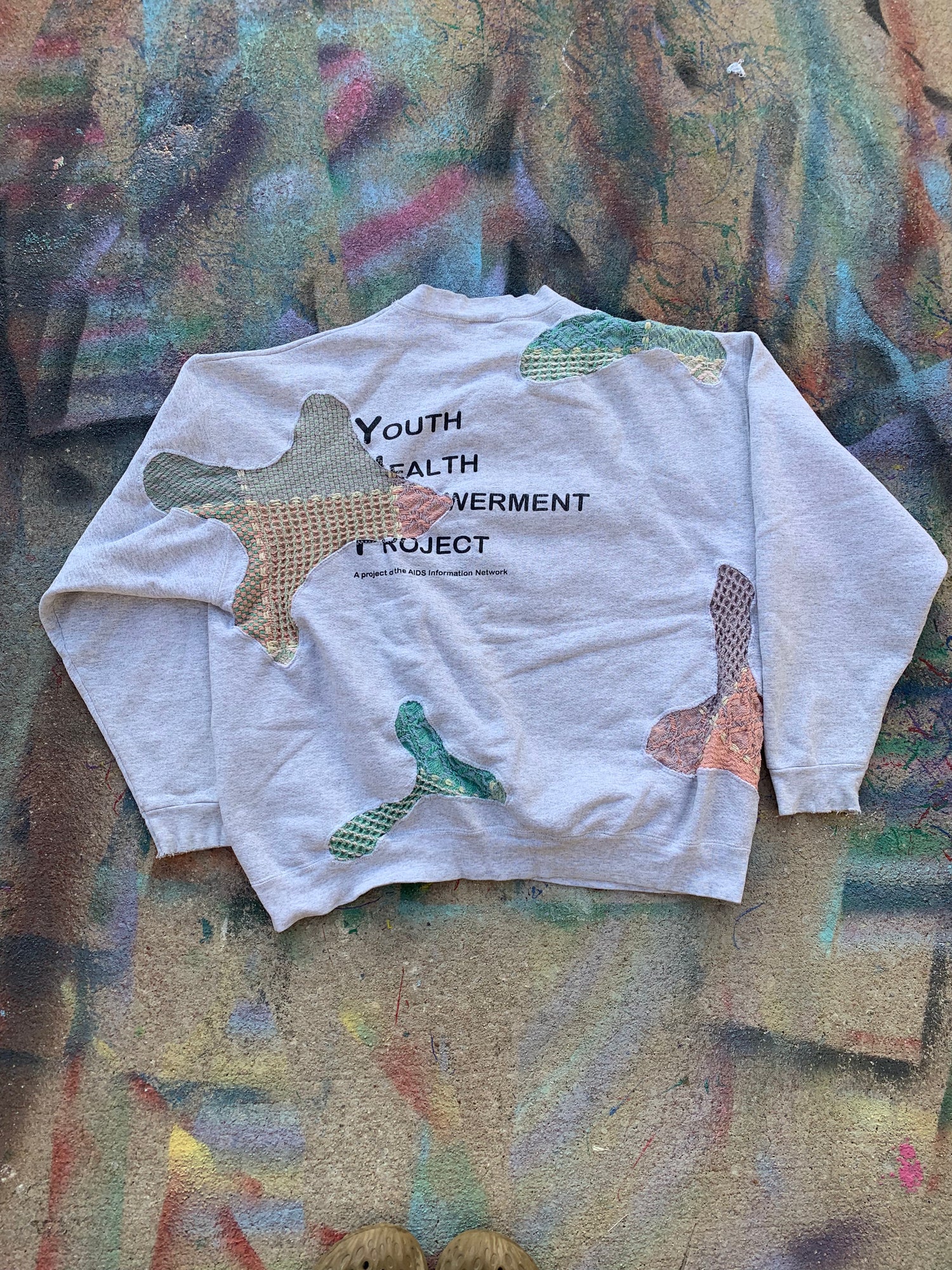 Scab Patches Crewneck (Multicolor/Grey)- XL