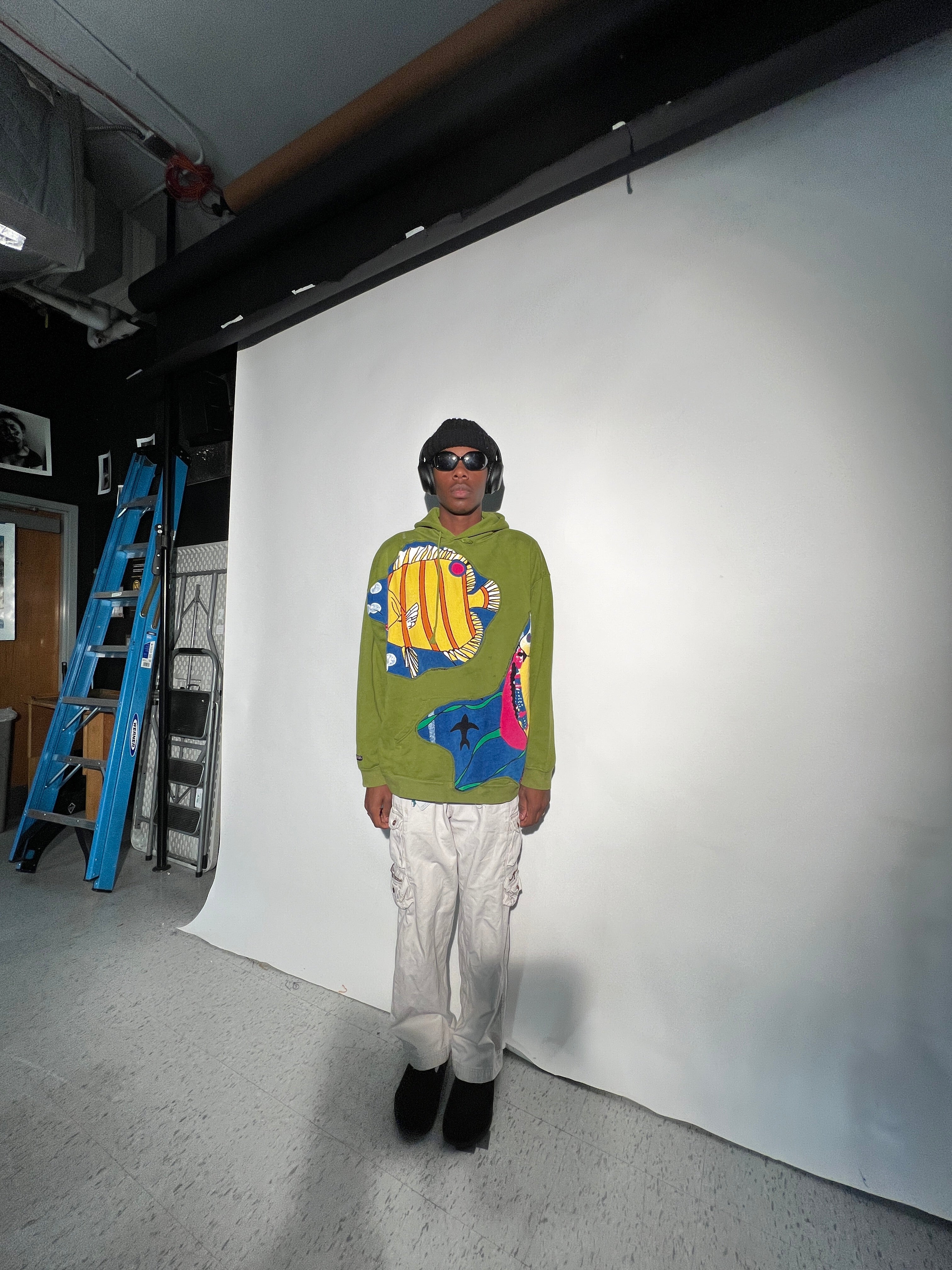 (LS) Green Aquarium Dive See-Through Hoodie (XXL)