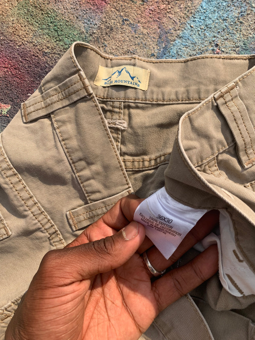 (LS) Wäne Wear Carpenter Pants (Baby Blue/Tan)- 36/29