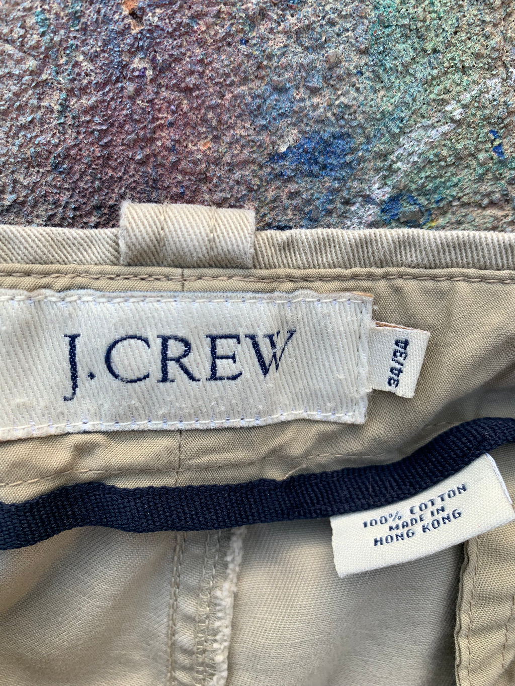 HandPrint Cargo Pants (Multicolor/Tan)- 34/34