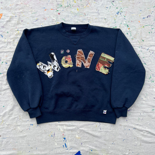 Wäne Wear Crewneck (Multicolor/Navy)- L