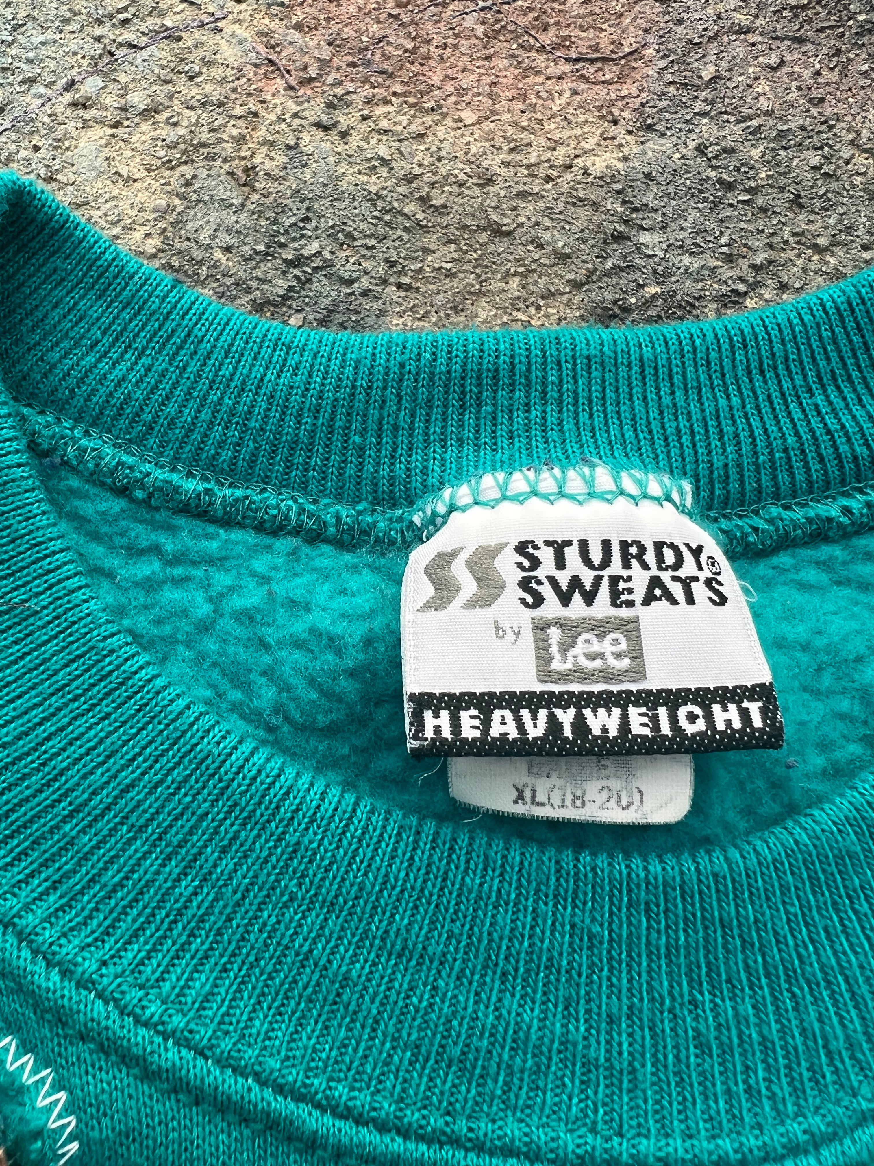 Scab Patches Crewneck (Multicolor/Teal)- L