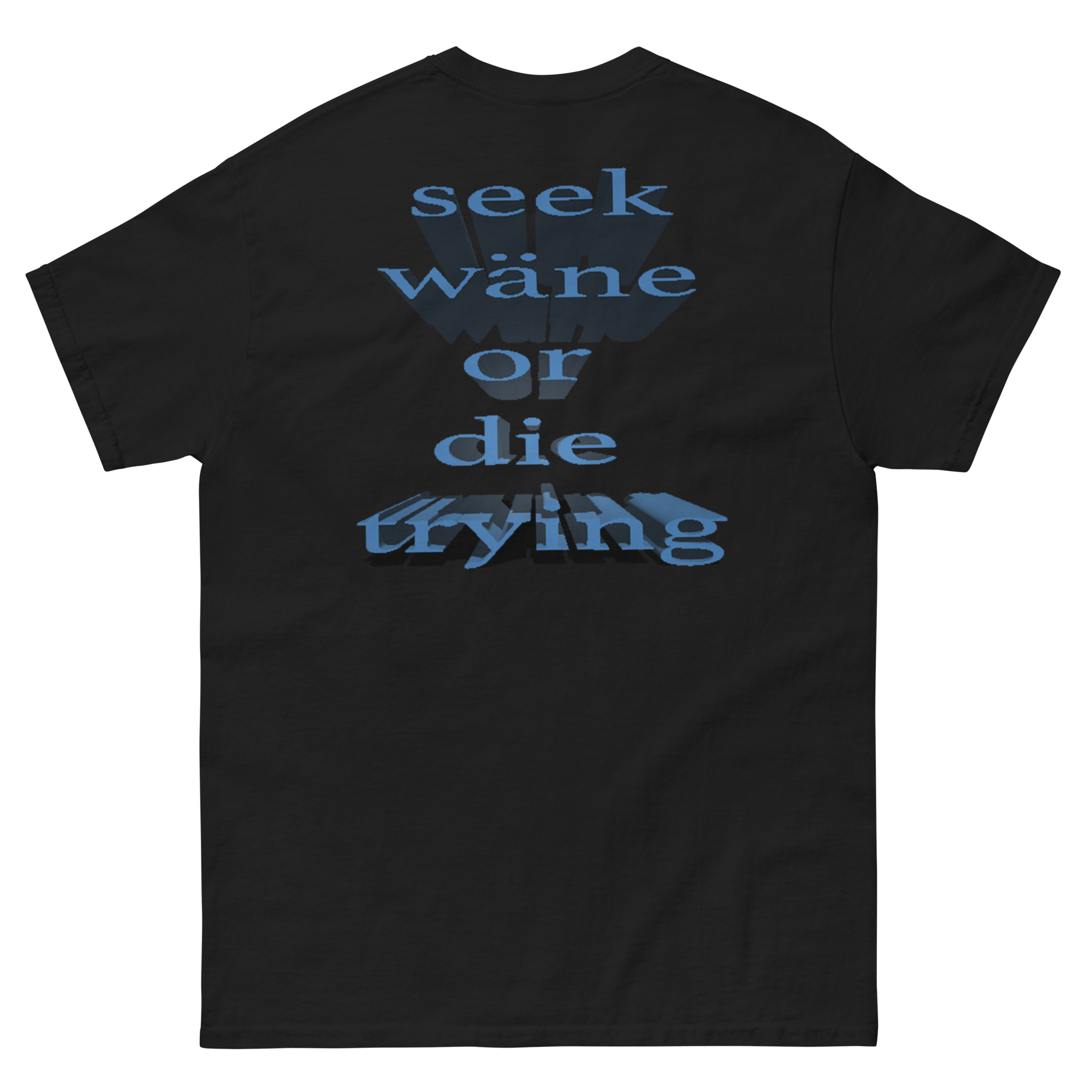 wäne "seek wäne or die trying" tee