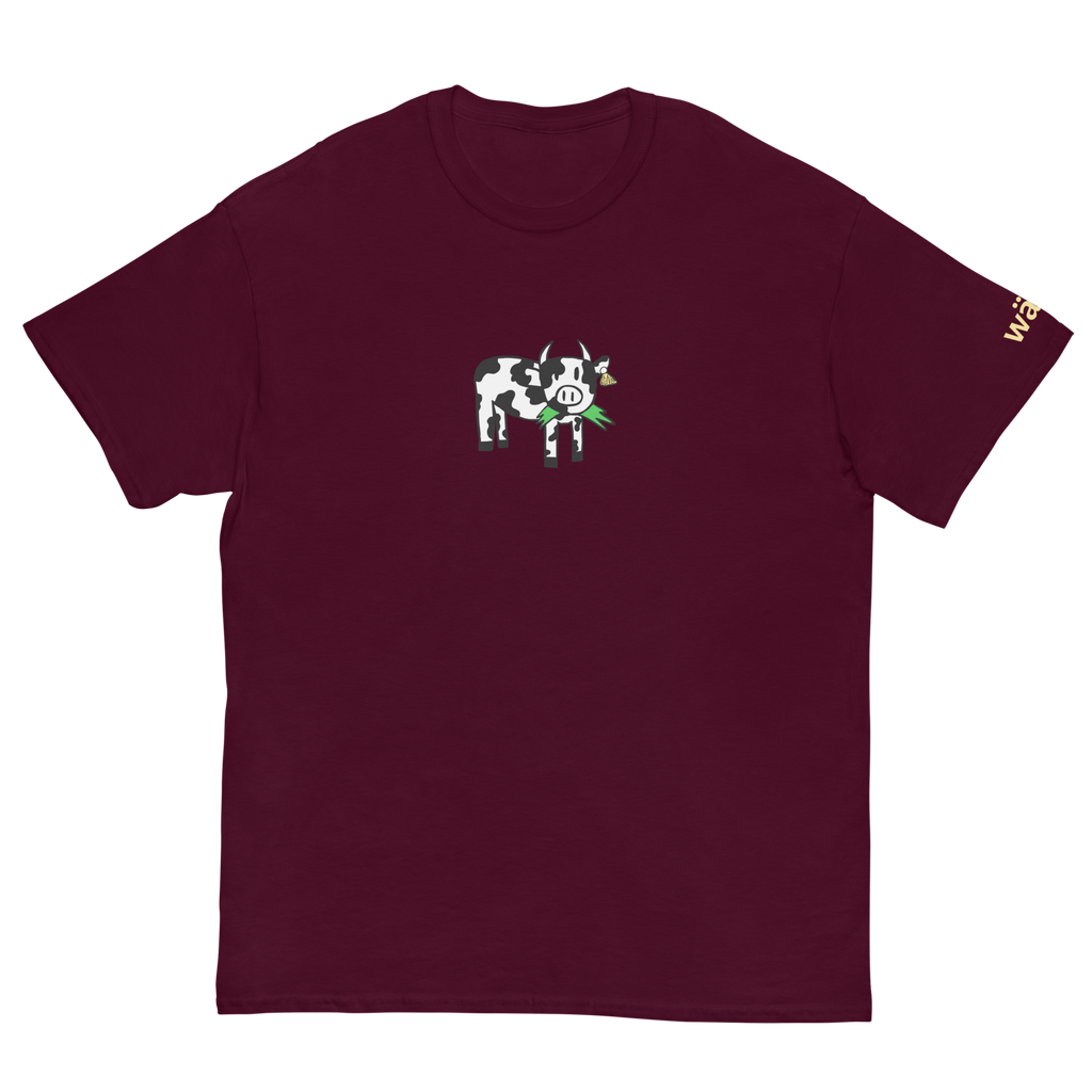wäne "cow eating grass" tee