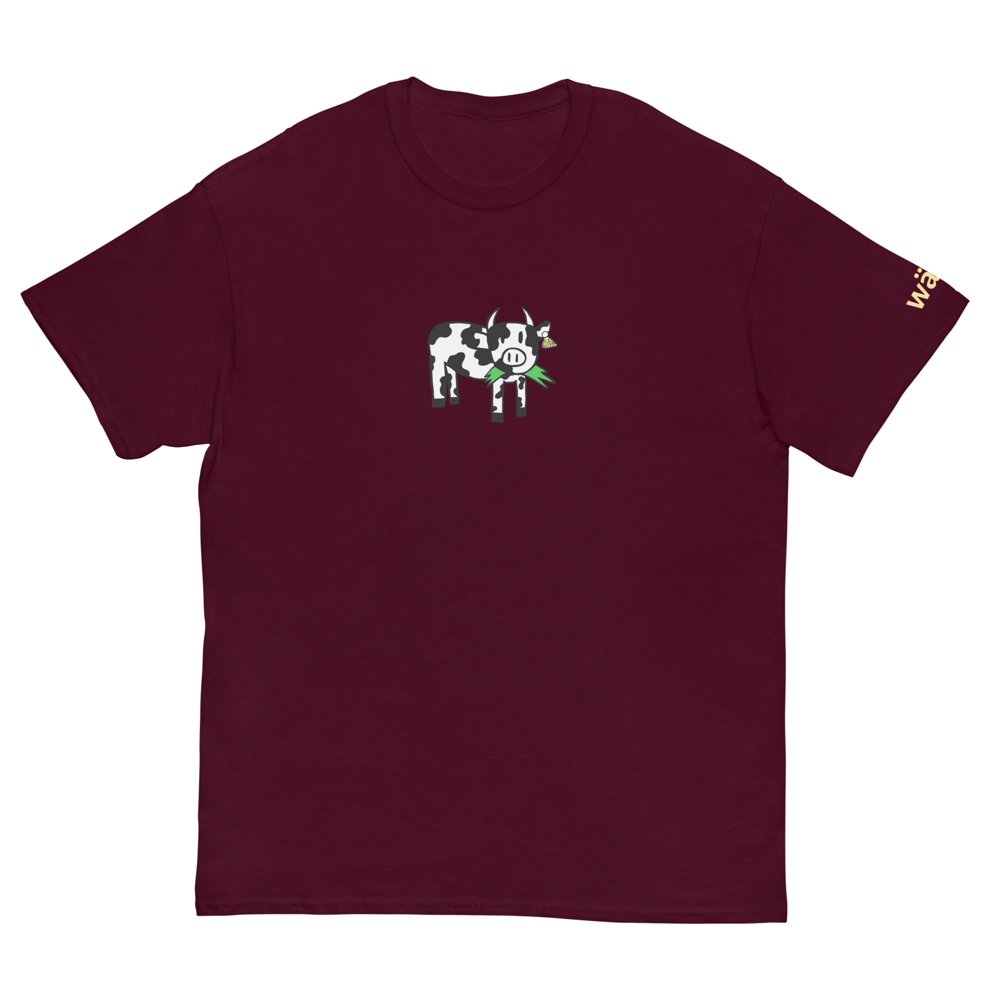 wäne "cow eating grass" tee