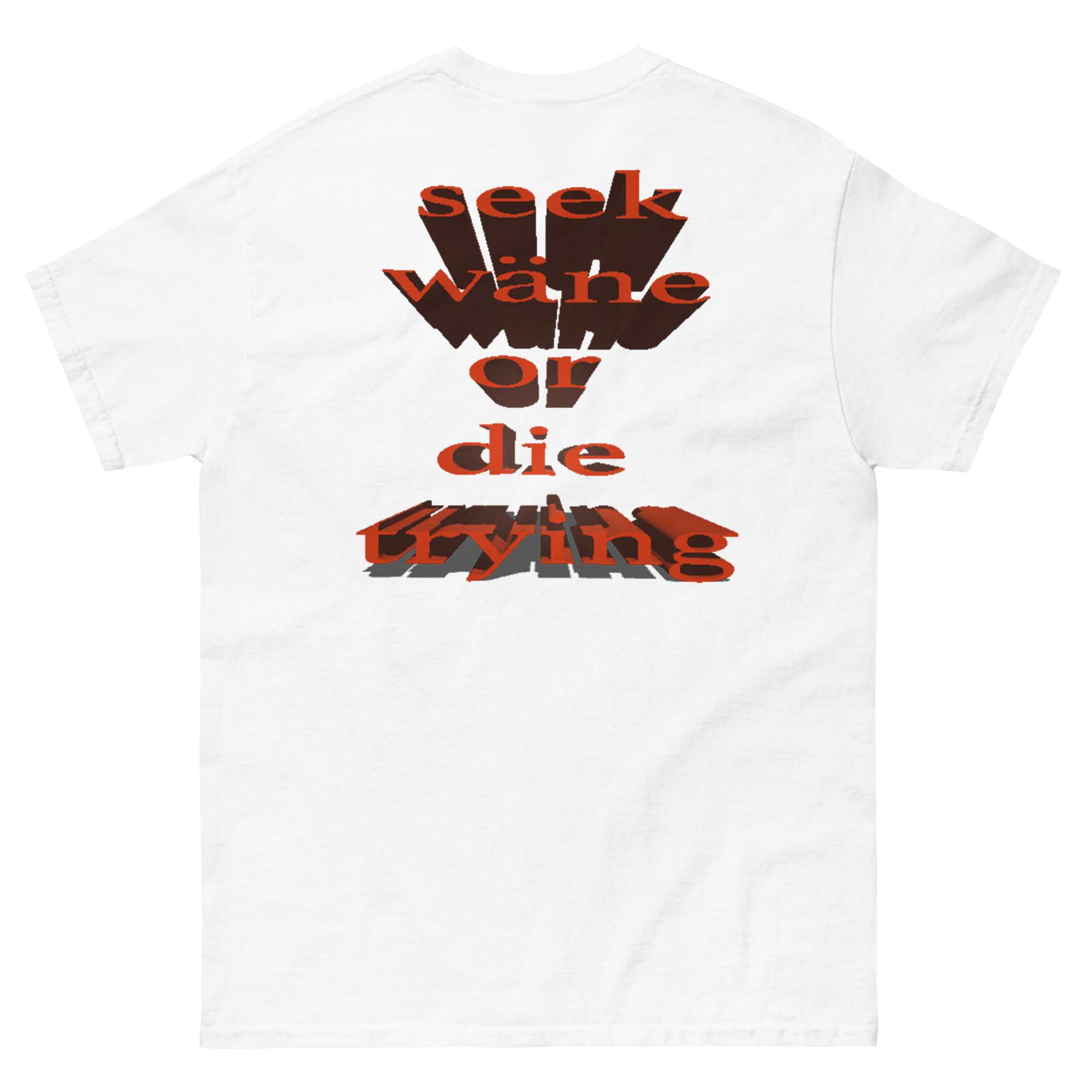 wäne "seek wäne or die trying" tee