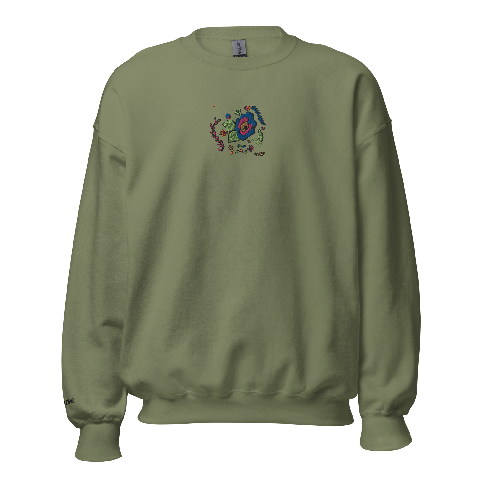 wäne "alexa's flowers" embroidered crewneck