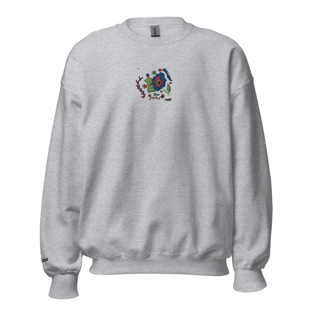 wäne "alexa's flowers" embroidered crewneck