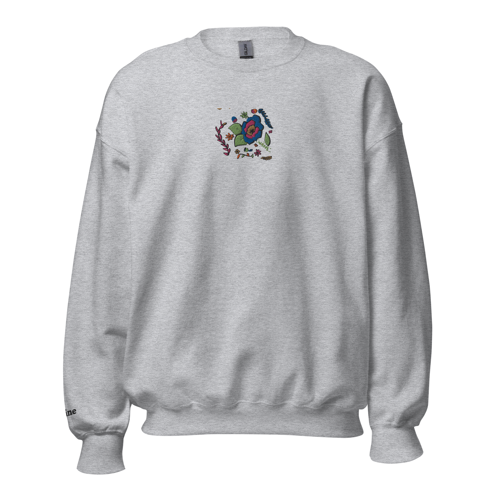 wäne "alexa's flowers" embroidered crewneck